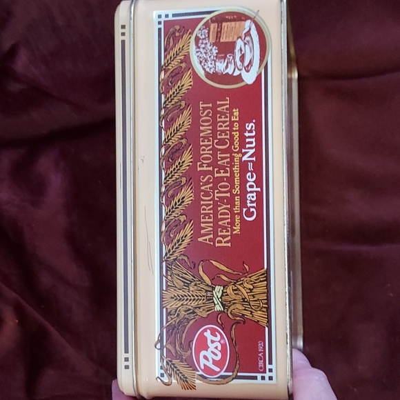 Post Grape-Nuts Tin Container over 8 inches x over 6 inches Multicolor - Picture 5 of 11